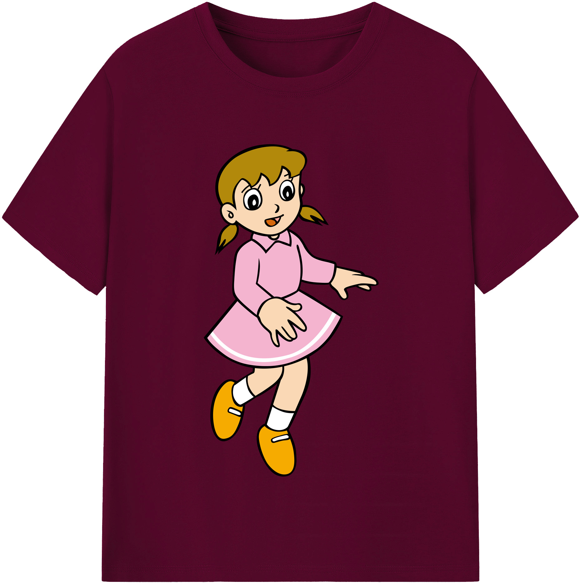 （画像用） ドラえもん みなもと しずか Doraemon Shizuka Minamoto レディースカジュアルプリントTシャツ（綿100％）